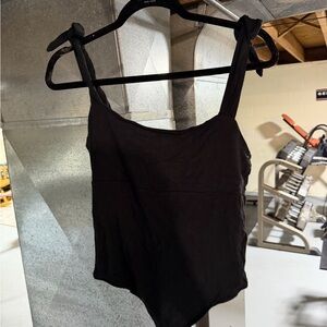 Abercrombie & Fitch Black Women's Tie Shoulder Bodysuit